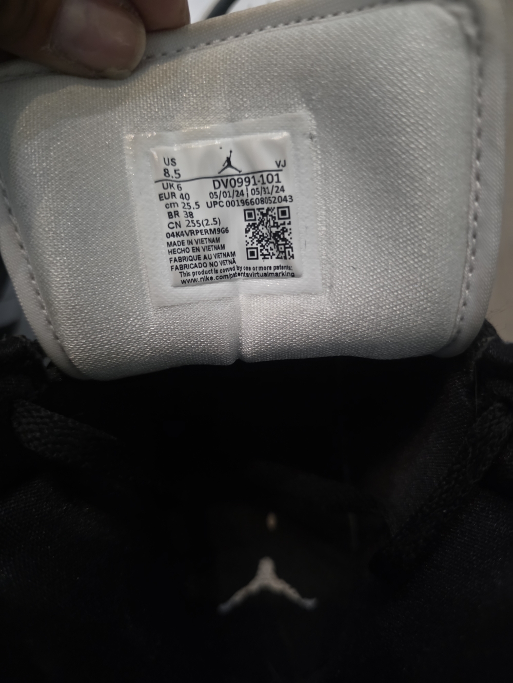 Nike Jordan Black & White High-Top Sneakers - Picture 9 of 14
